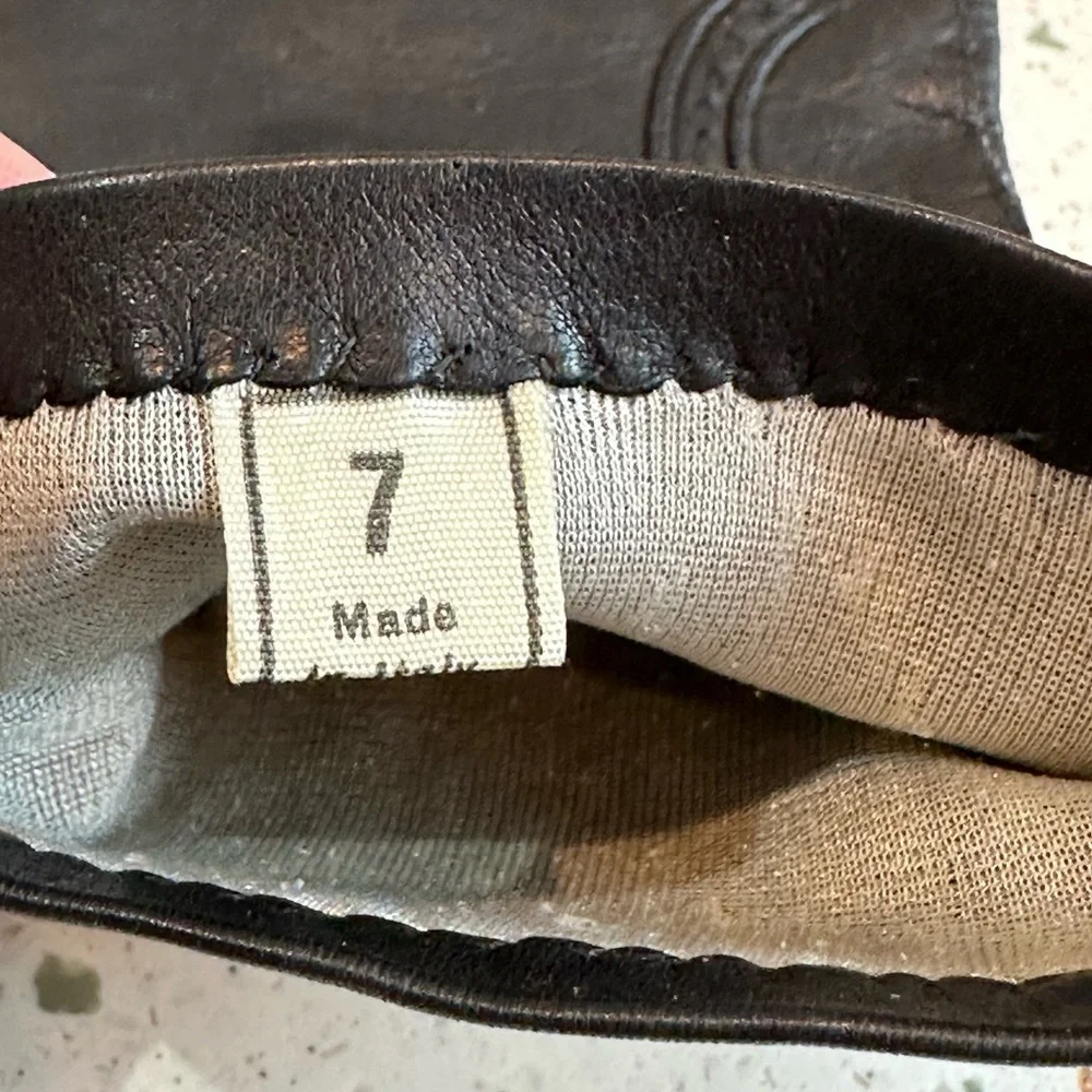 Vintage Carson Pirie Scott & Co. Italian Black Leather Gloves Size 7‎
